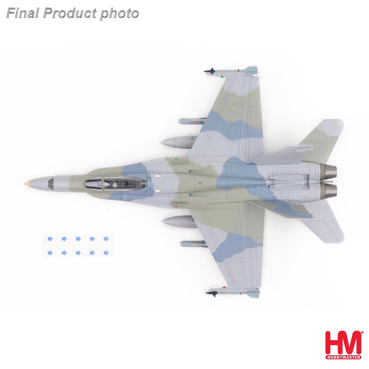 HOBBY MASTER KAF-18C HORNET KUWAIT AIR FORCE 425 9 FIGHTER & ATTACK SQN (W/F-15 DECALS)