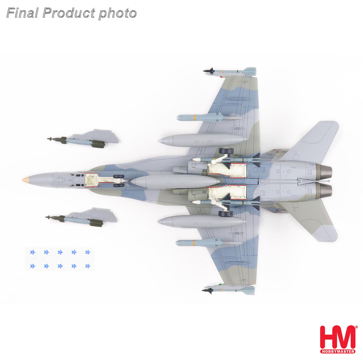 HOBBY MASTER KAF-18C HORNET KUWAIT AIR FORCE 425 9 FIGHTER & ATTACK SQN (W/F-15 DECALS)