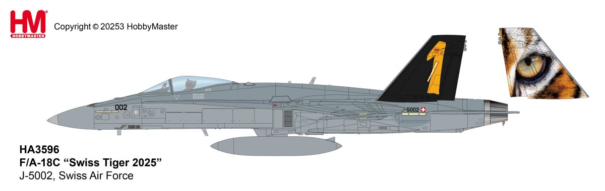 HOBBY MASTER F/A-18C SWISS AIR FORCE "SWISS TIGER 2025" J-5002