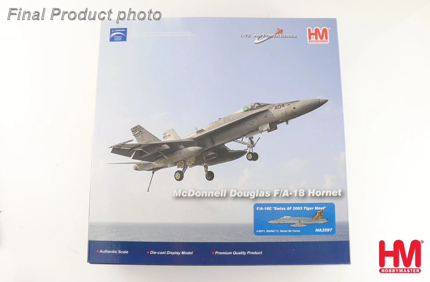 HOBBY MASTER F/A-18C SWISS AIR FORCE "SWISS AF 2003 TIGER MEET DESIGN" J-5011 STAFFEL 11