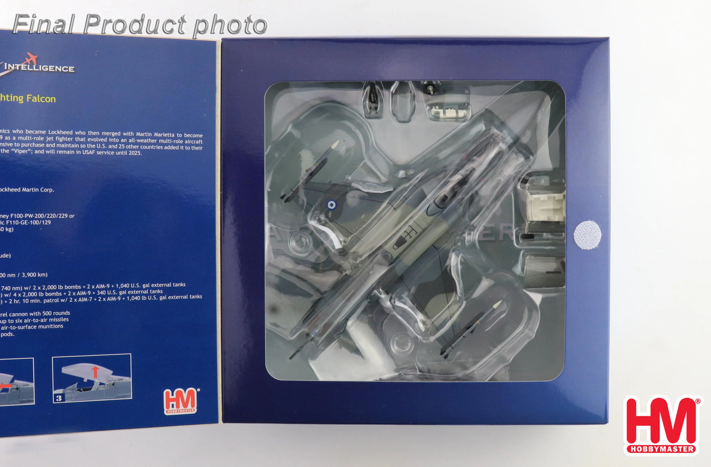 HOBBY MASTER 1/72 F-16D FIGHTING FALCON HELLENIC AIR FORCE (WITH 2 X AGM-88 MISSILES)
