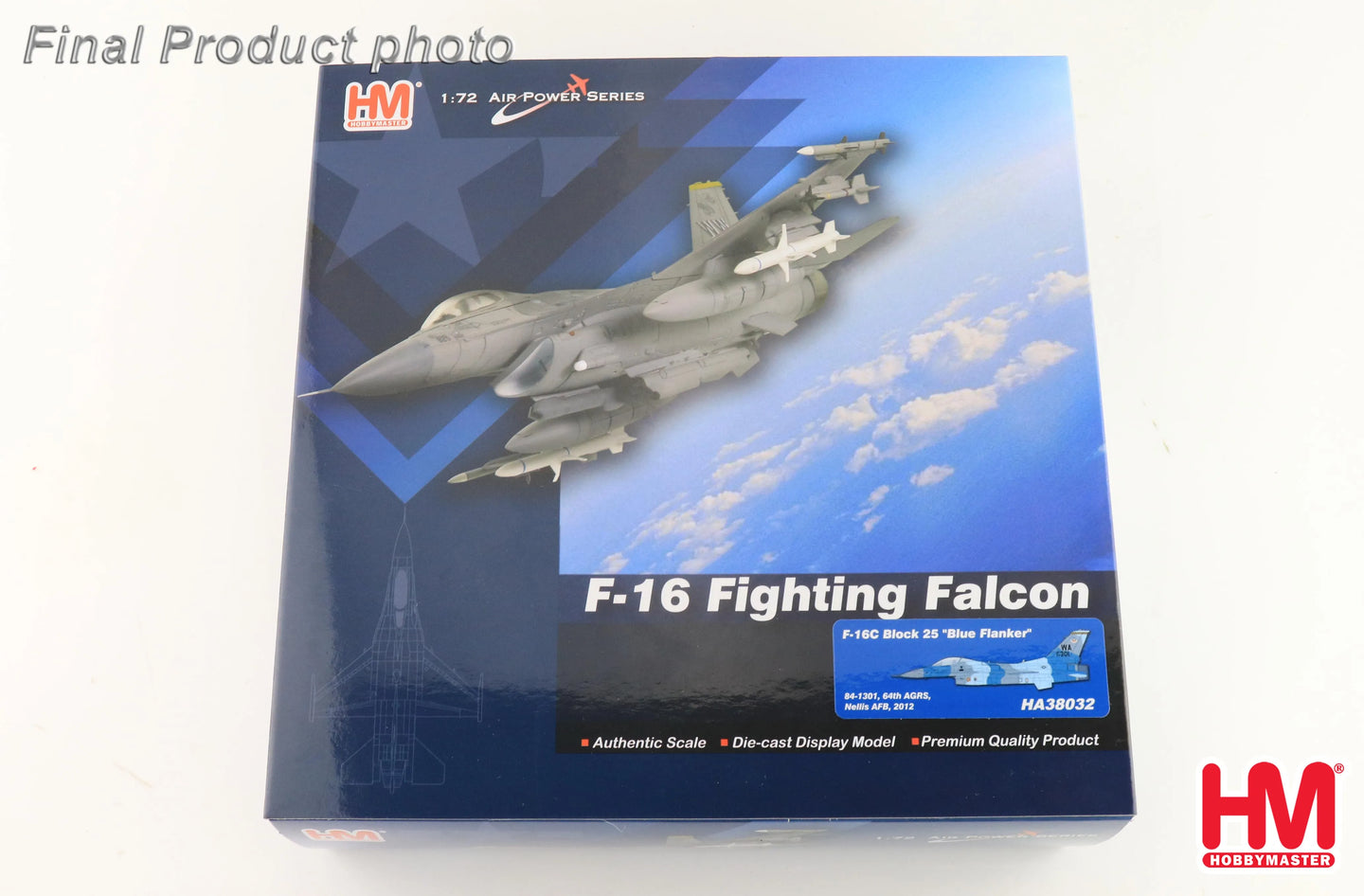 HOBBY MASTER F-16C BLOCK 25 "BLUE FLANKER" 84-1301 NELLIS AIR FORCE BASE 2012