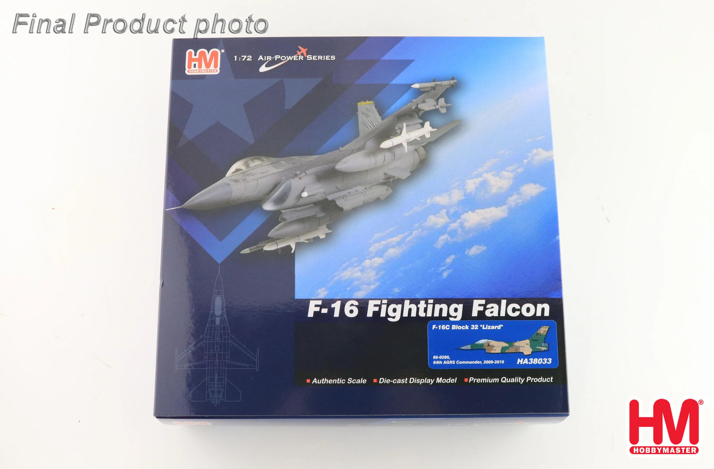 HOBBY MASTER F-16C BLOCK 32 "LIZARD" 86-0280 2009-2010