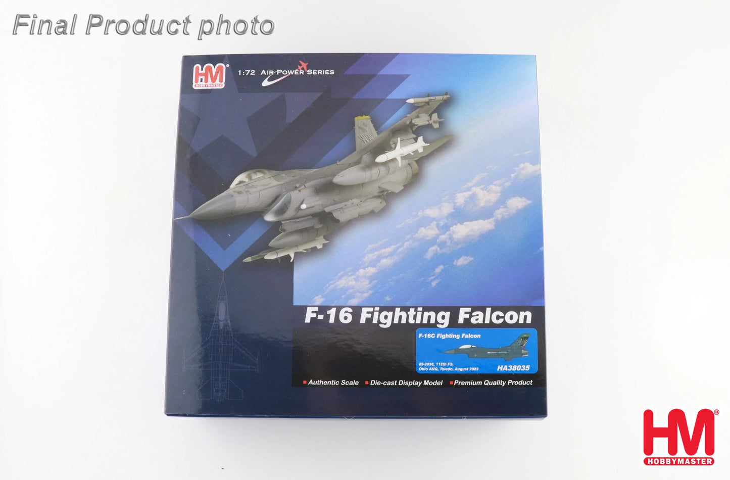HOBBY MASTER F-16C FIGHTING FALCON 89-2098 112TH FS OHIO ANG TOLEDO AUGUST 2023