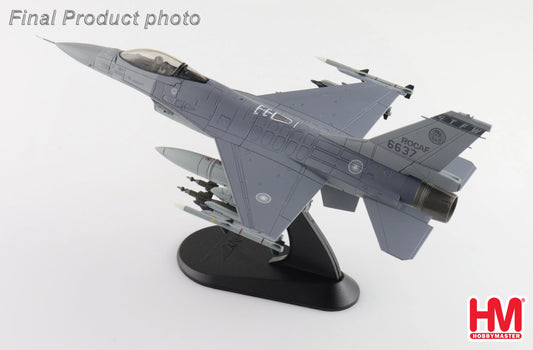 HOBBY MASTER F-16V FIGHTING FALCON ROCAF 6637 22 TFG (W/6 X GBU-12)