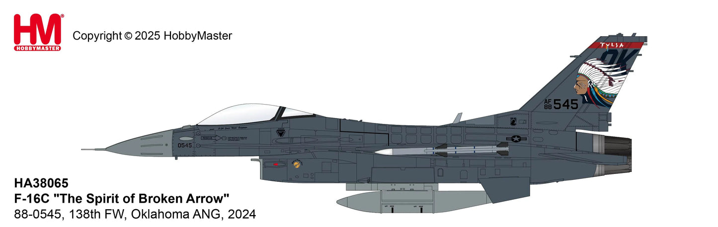 HOBBY MASTER F-16C THE SPIRIT OF BROKEN ARROW 88-0545, 138TH FW, OKLAHOMA ANG, 2024
