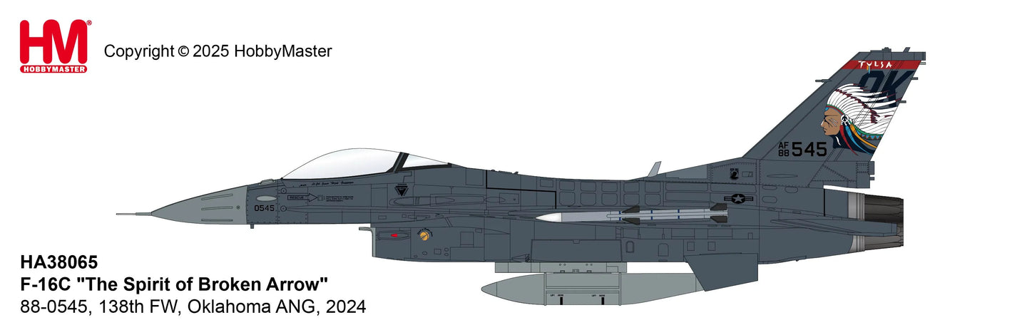 HOBBY MASTER F-16C THE SPIRIT OF BROKEN ARROW 88-0545, 138TH FW, OKLAHOMA ANG, 2024