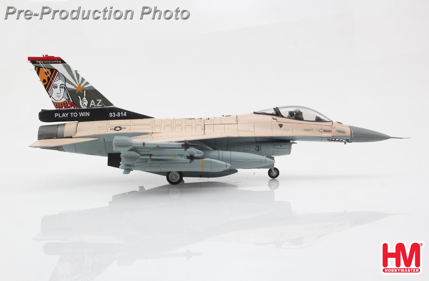 HOBBY MASTER F-16V USAF "PLAY TO WIN" 93-0814 21ST SQN LUKE AFB 2025
