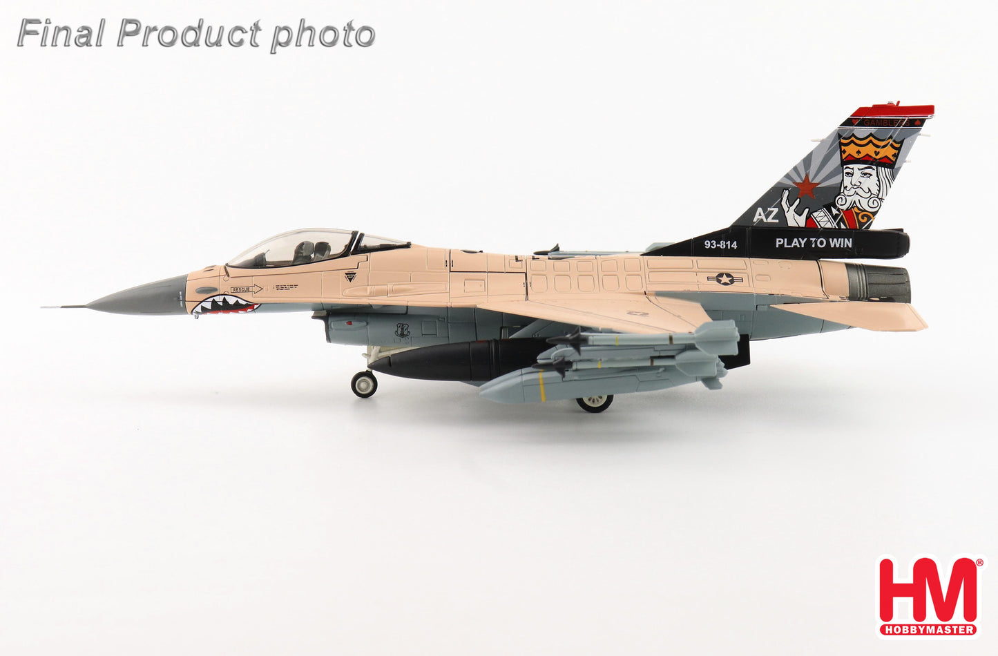 HOBBY MASTER F-16V USAF "PLAY TO WIN" 93-0814 21ST SQN LUKE AFB 2025