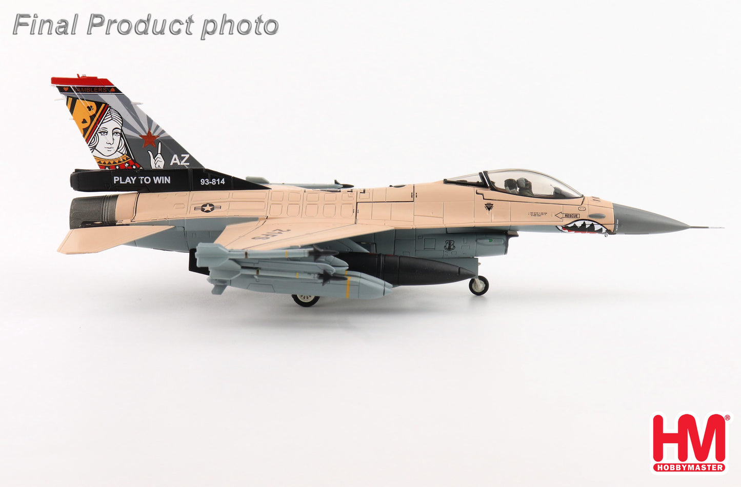 HOBBY MASTER F-16V USAF "PLAY TO WIN" 93-0814 21ST SQN LUKE AFB 2025