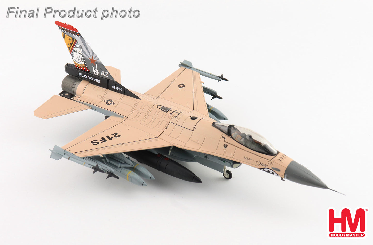 HOBBY MASTER F-16V USAF "PLAY TO WIN" 93-0814 21ST SQN LUKE AFB 2025
