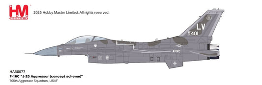 HOBBY MASTER F-16C J-20 AGGRESSOR USAF "CONCEPT SCHEME" 706TH AGGRESSOR SQUADRON