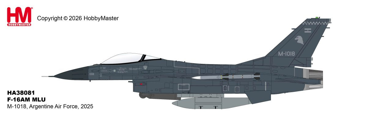 HOBBY MASTER F-16AM MLU ARGENTINE AIR FORCE M-1018 2025