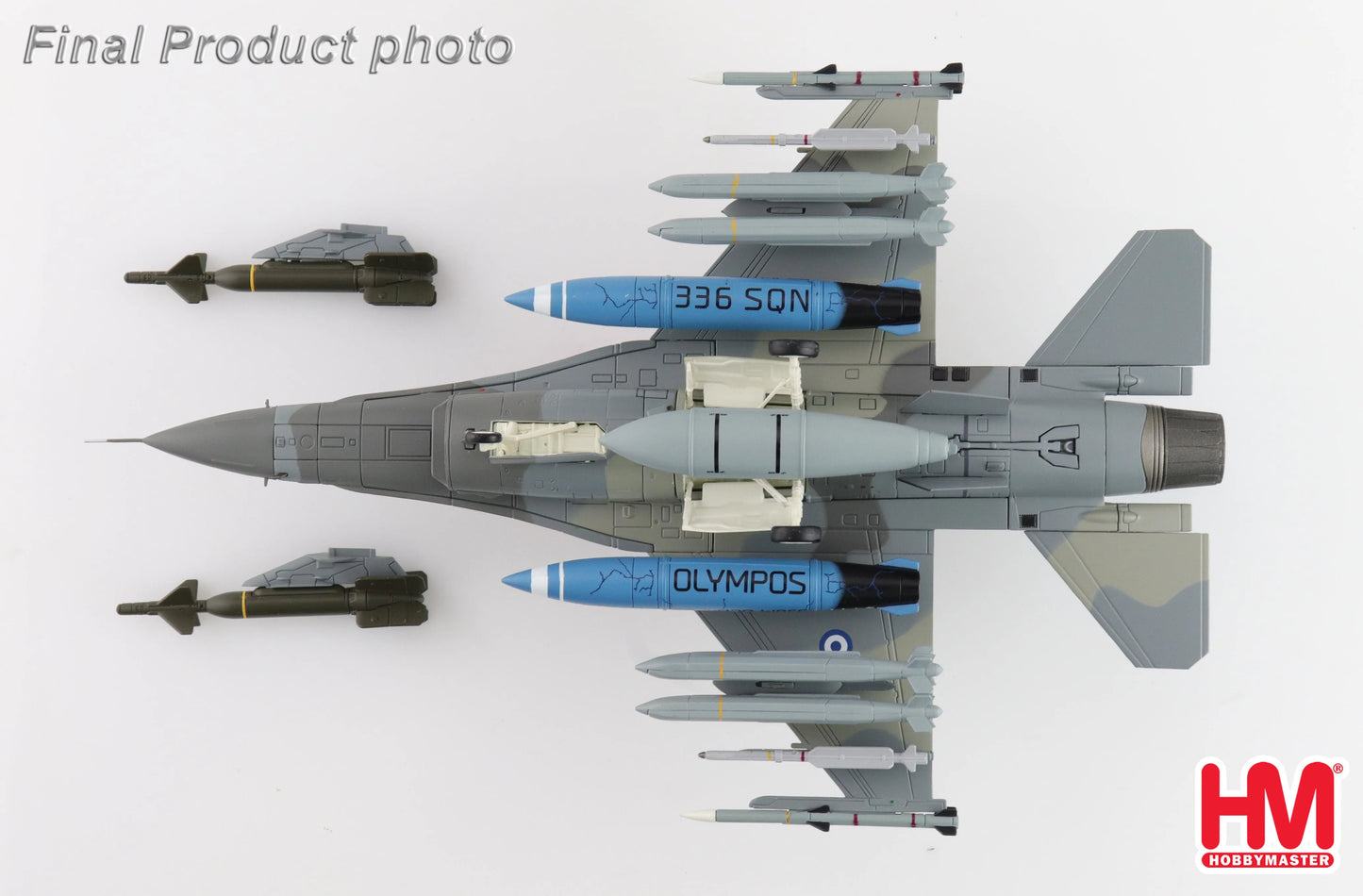 HOBBY MASTER F-16 "336 MIRA 80 YEARS SCHEME" 018 HELLENIC AIR FORCE 2023 (W/ 2 X GBU-24 2 X AGM-65)