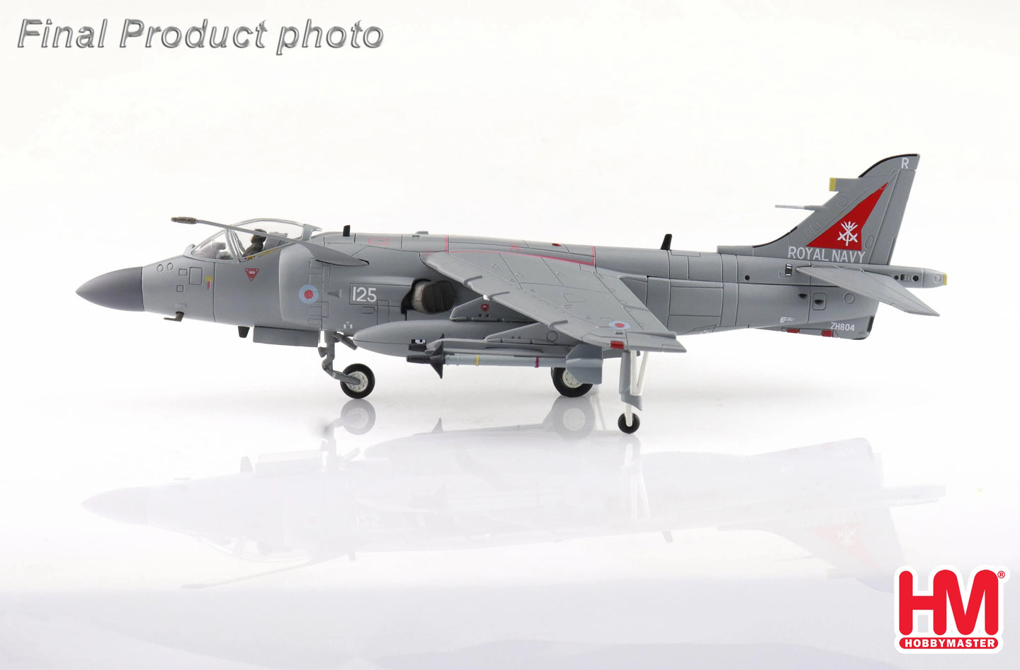 HOBBY MASTER SEA HARRIER FA.2 ZH804 ROYAL NAVY FAIRFORD 2002 (W/ SEA EAGLE MISSILES)