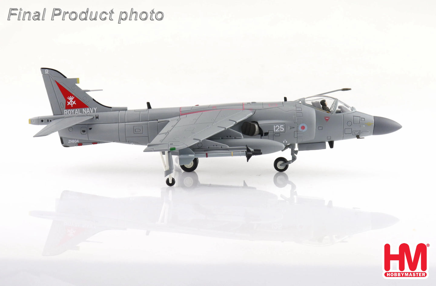 HOBBY MASTER SEA HARRIER FA.2 ZH804 ROYAL NAVY FAIRFORD 2002 (W/ SEA EAGLE MISSILES)