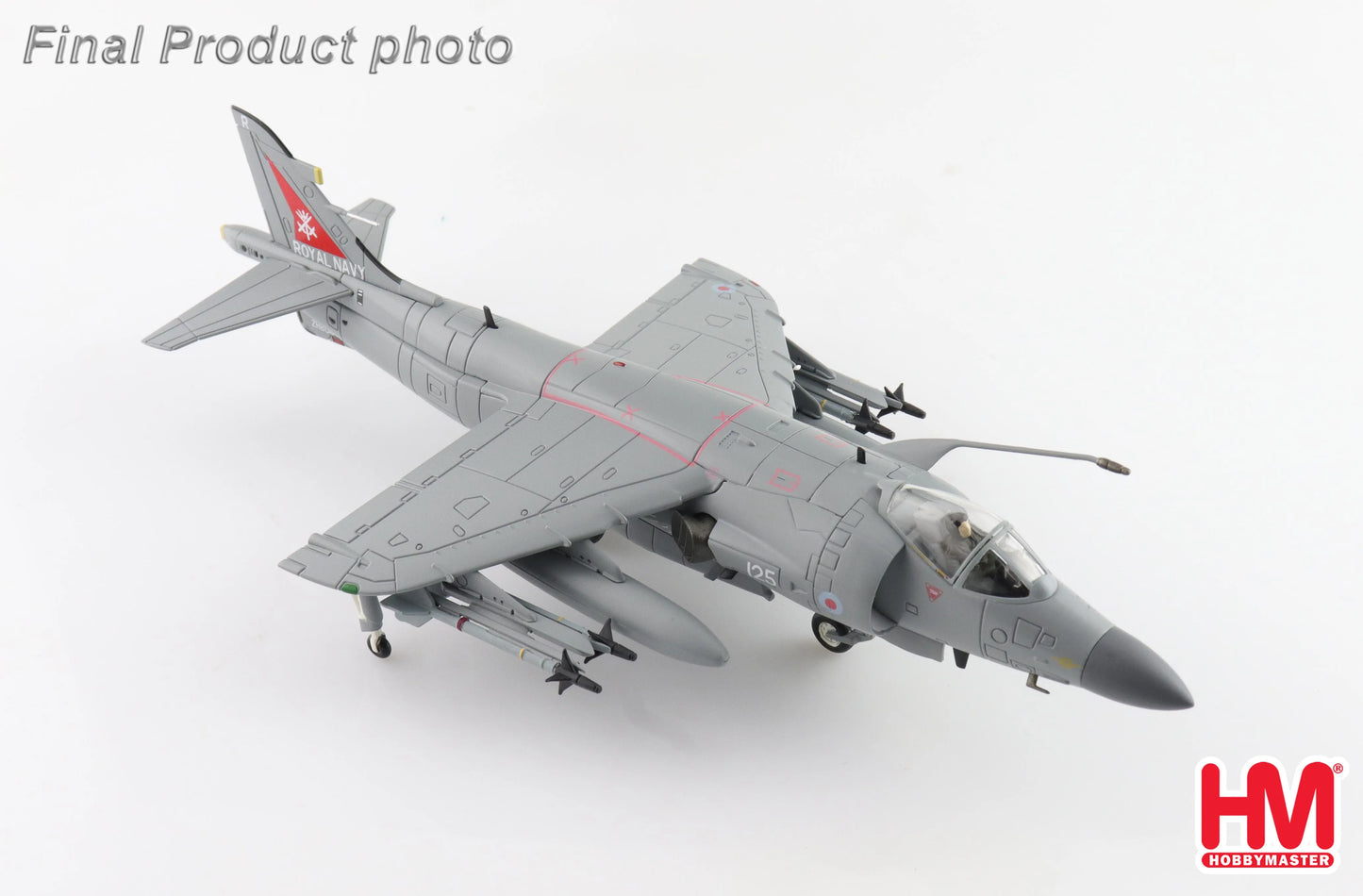 HOBBY MASTER SEA HARRIER FA.2 ZH804 ROYAL NAVY FAIRFORD 2002 (W/ SEA EAGLE MISSILES)