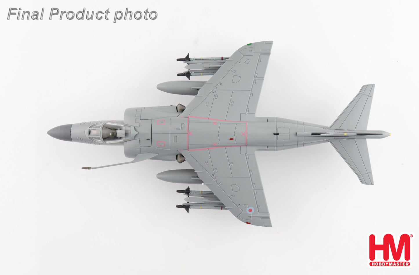 HOBBY MASTER SEA HARRIER FA.2 ZH804 ROYAL NAVY FAIRFORD 2002 (W/ SEA EAGLE MISSILES)