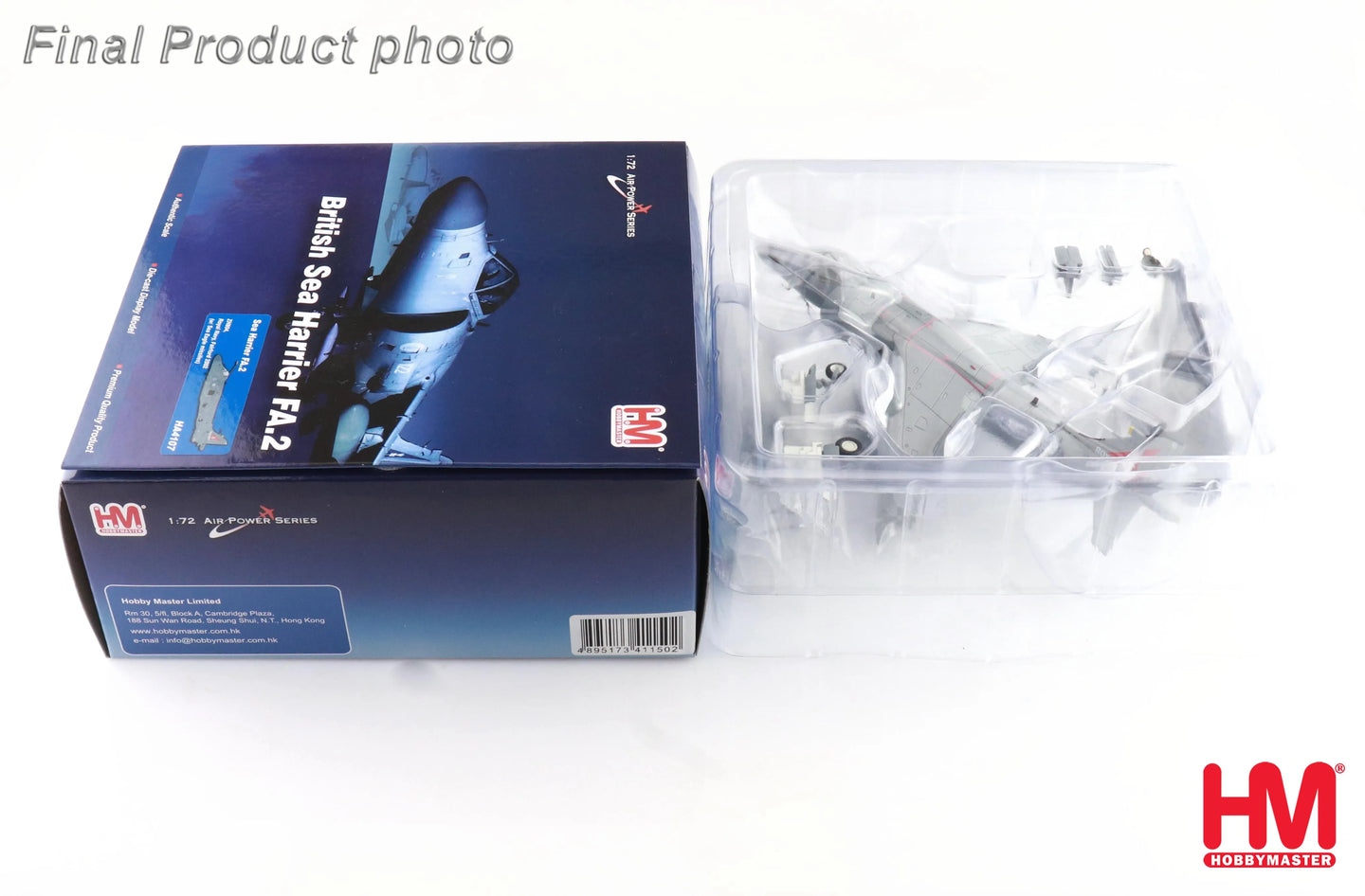 HOBBY MASTER SEA HARRIER FA.2 ZH804 ROYAL NAVY FAIRFORD 2002 (W/ SEA EAGLE MISSILES)