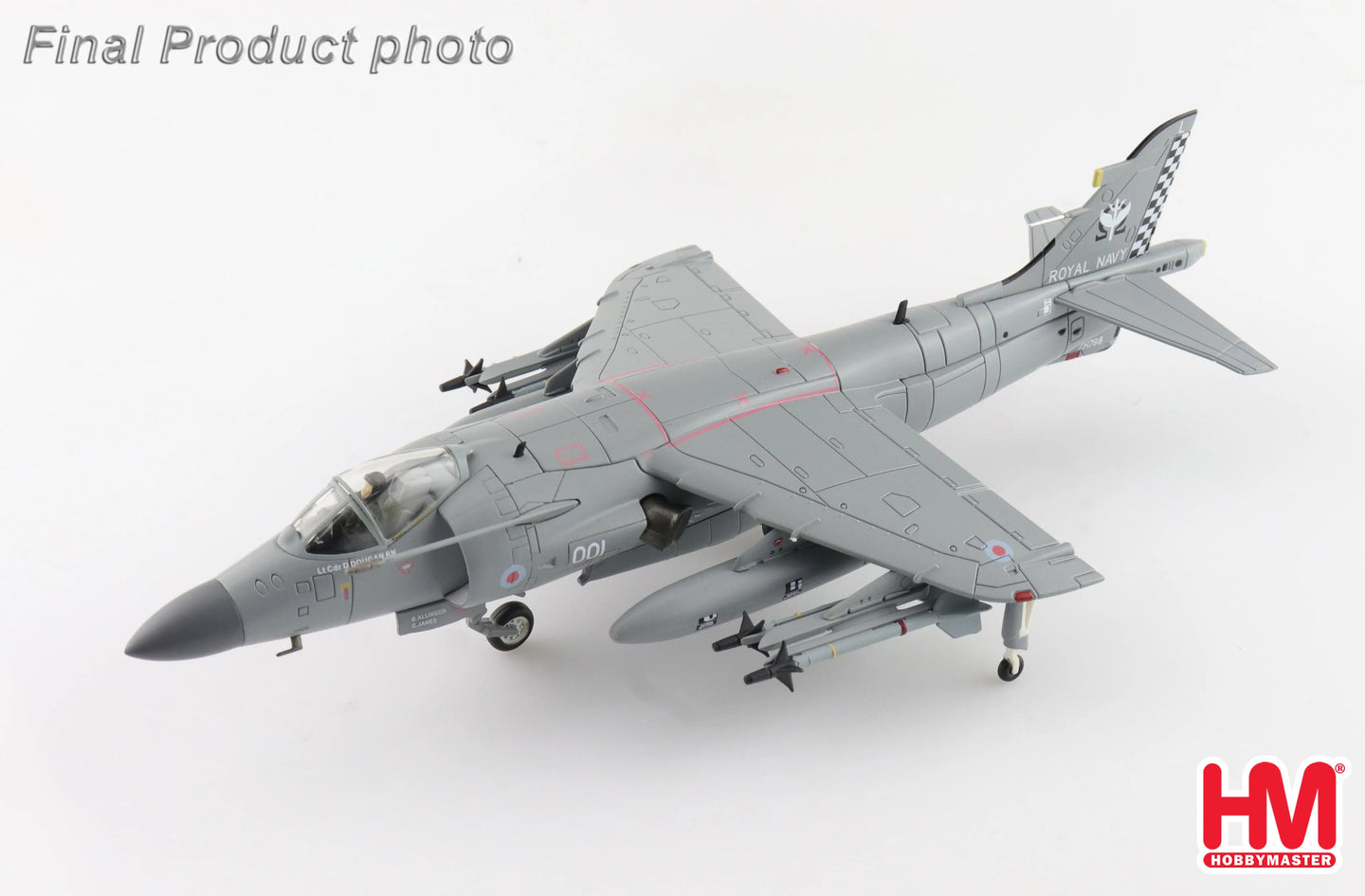 HOBBY MASTER SEA HARRIER FA.2 ZH796 ROYAL NAVY 2018 (W/ SEA EAGLE MISSILES)