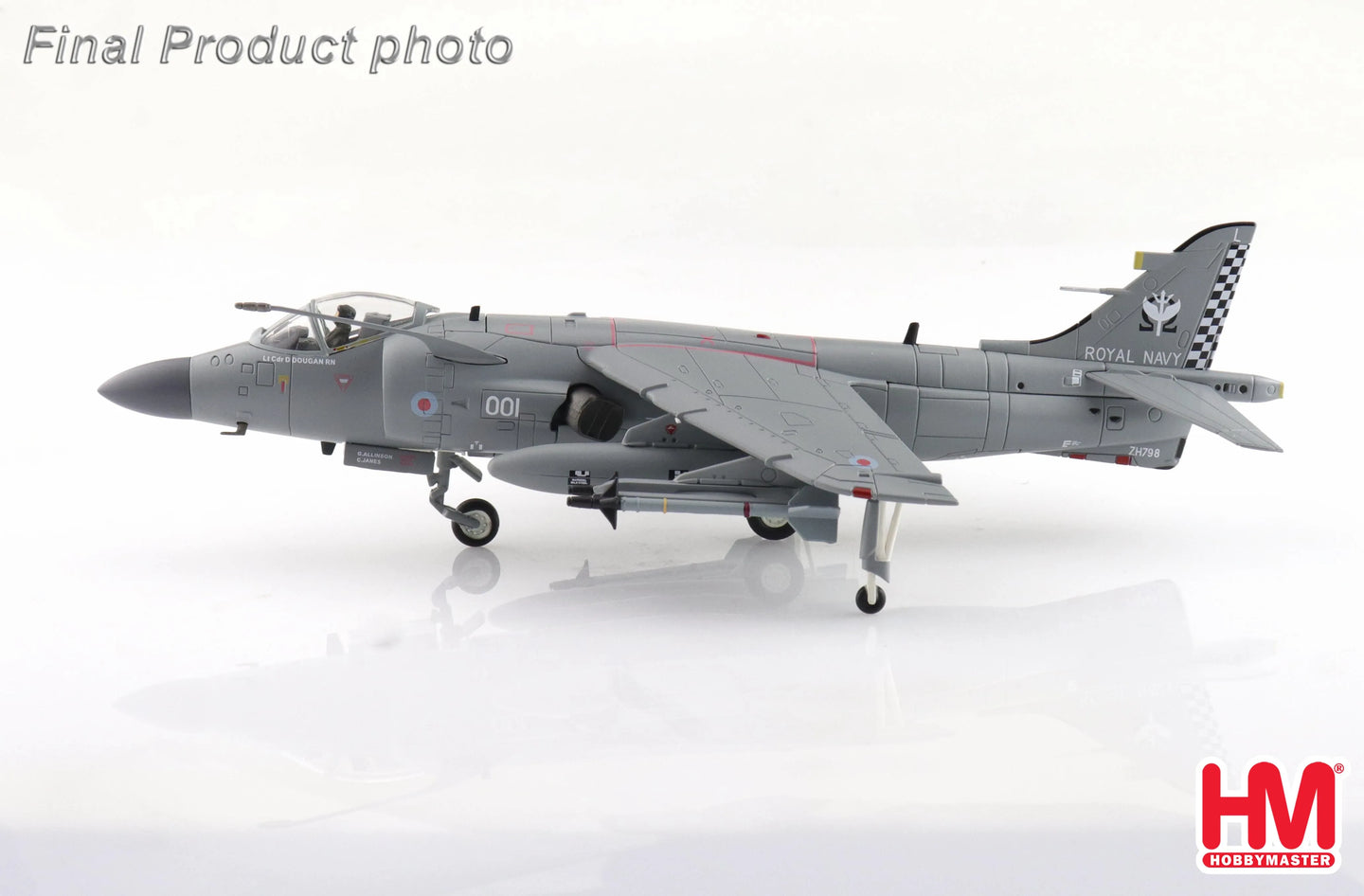 HOBBY MASTER SEA HARRIER FA.2 ZH796 ROYAL NAVY 2018 (W/ SEA EAGLE MISSILES)