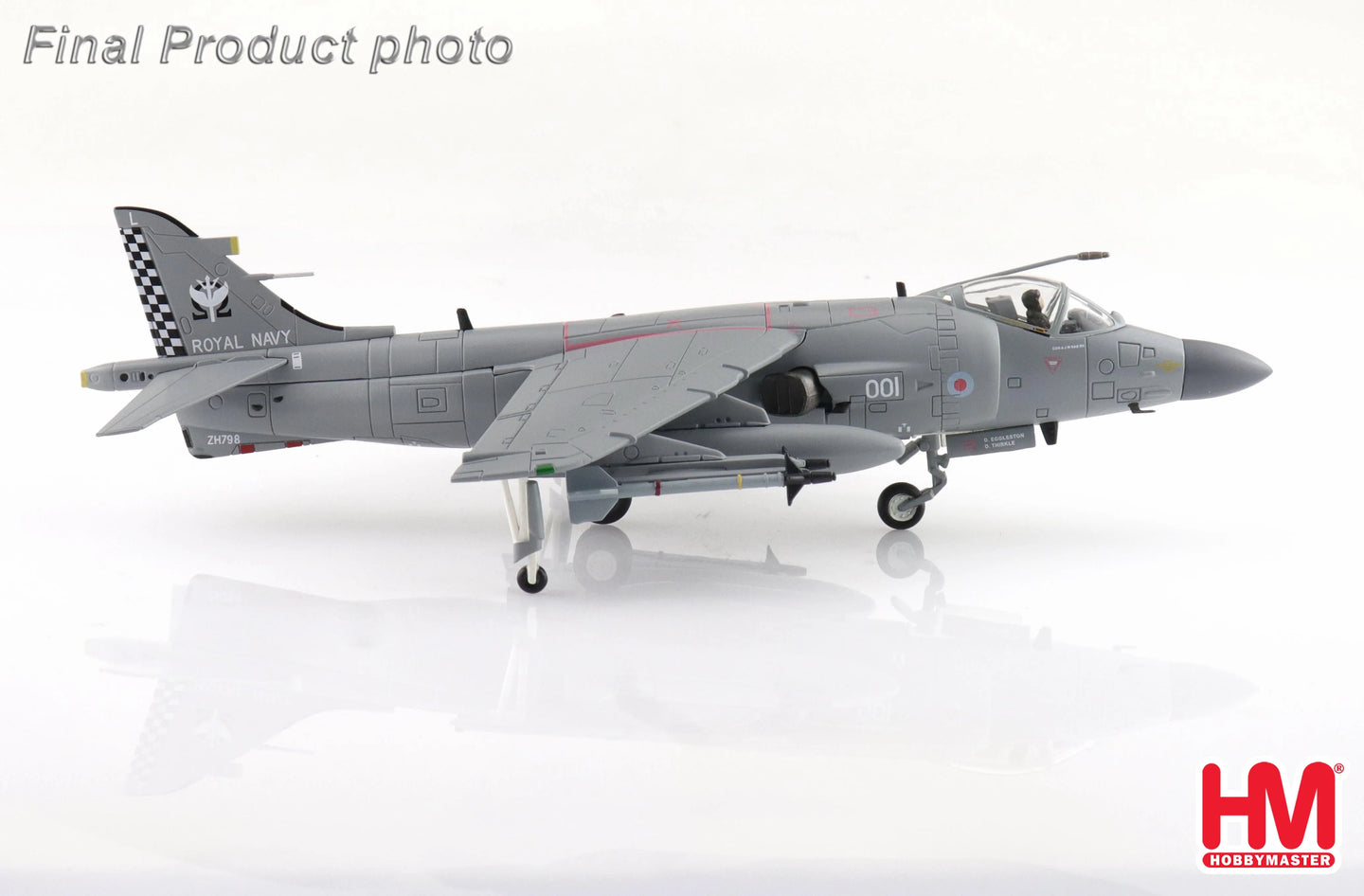 HOBBY MASTER SEA HARRIER FA.2 ZH796 ROYAL NAVY 2018 (W/ SEA EAGLE MISSILES)