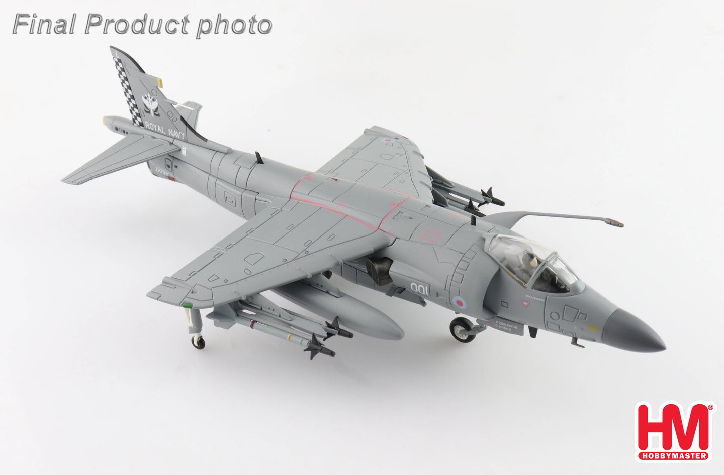 HOBBY MASTER SEA HARRIER FA.2 ZH796 ROYAL NAVY 2018 (W/ SEA EAGLE MISSILES)