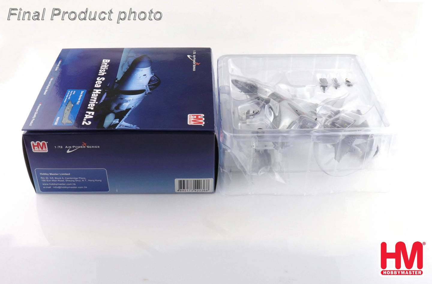 HOBBY MASTER SEA HARRIER FA.2 ZH796 ROYAL NAVY 2018 (W/ SEA EAGLE MISSILES)