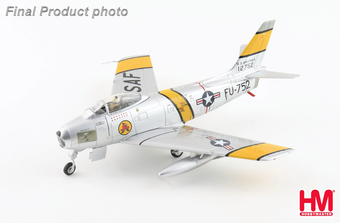 HOBBY MASTER F-86E "GEORGE DAVIS" 51-2752 4TH FIG 334TH FIS USAF 1952 UNCONFIRMED SCHEME