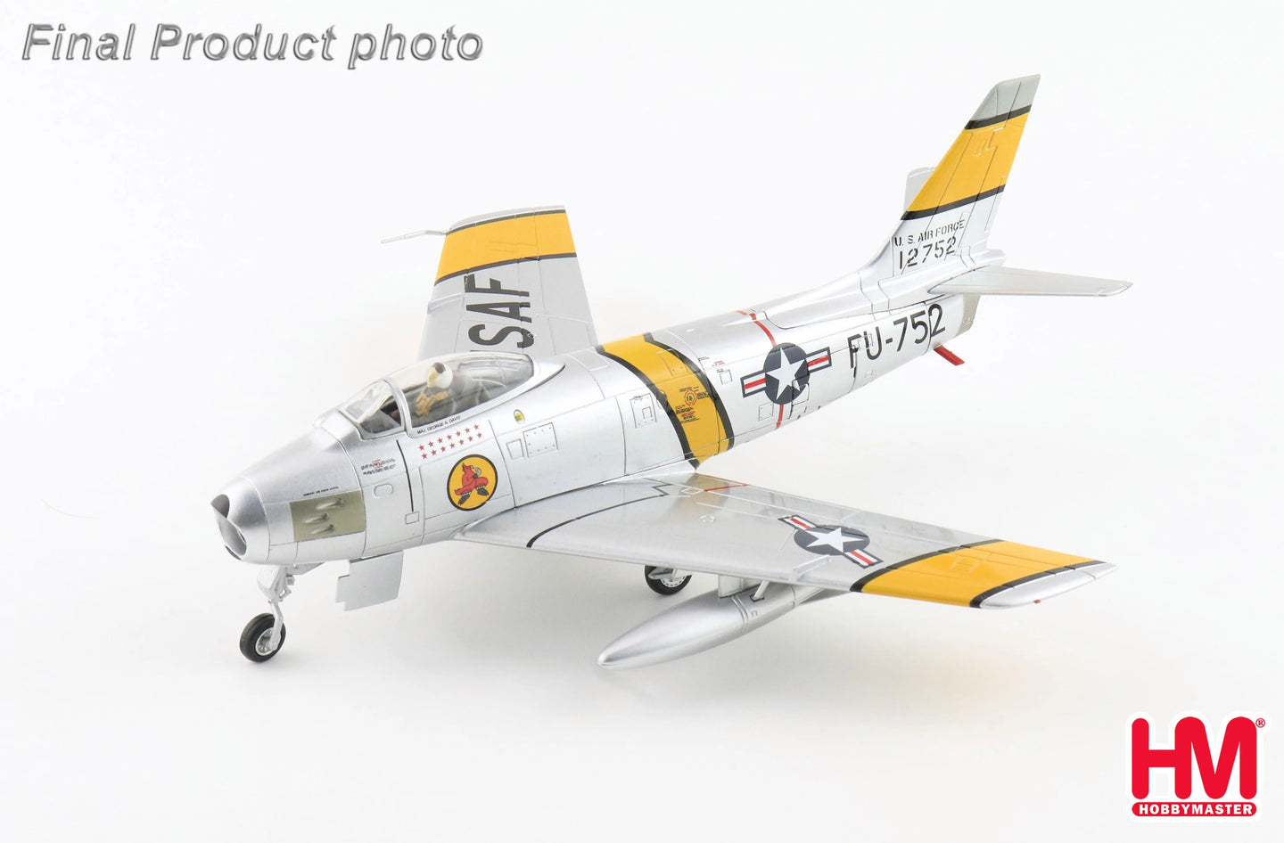 HOBBY MASTER F-86E "GEORGE DAVIS" 51-2752 4TH FIG 334TH FIS USAF 1952 UNCONFIRMED SCHEME