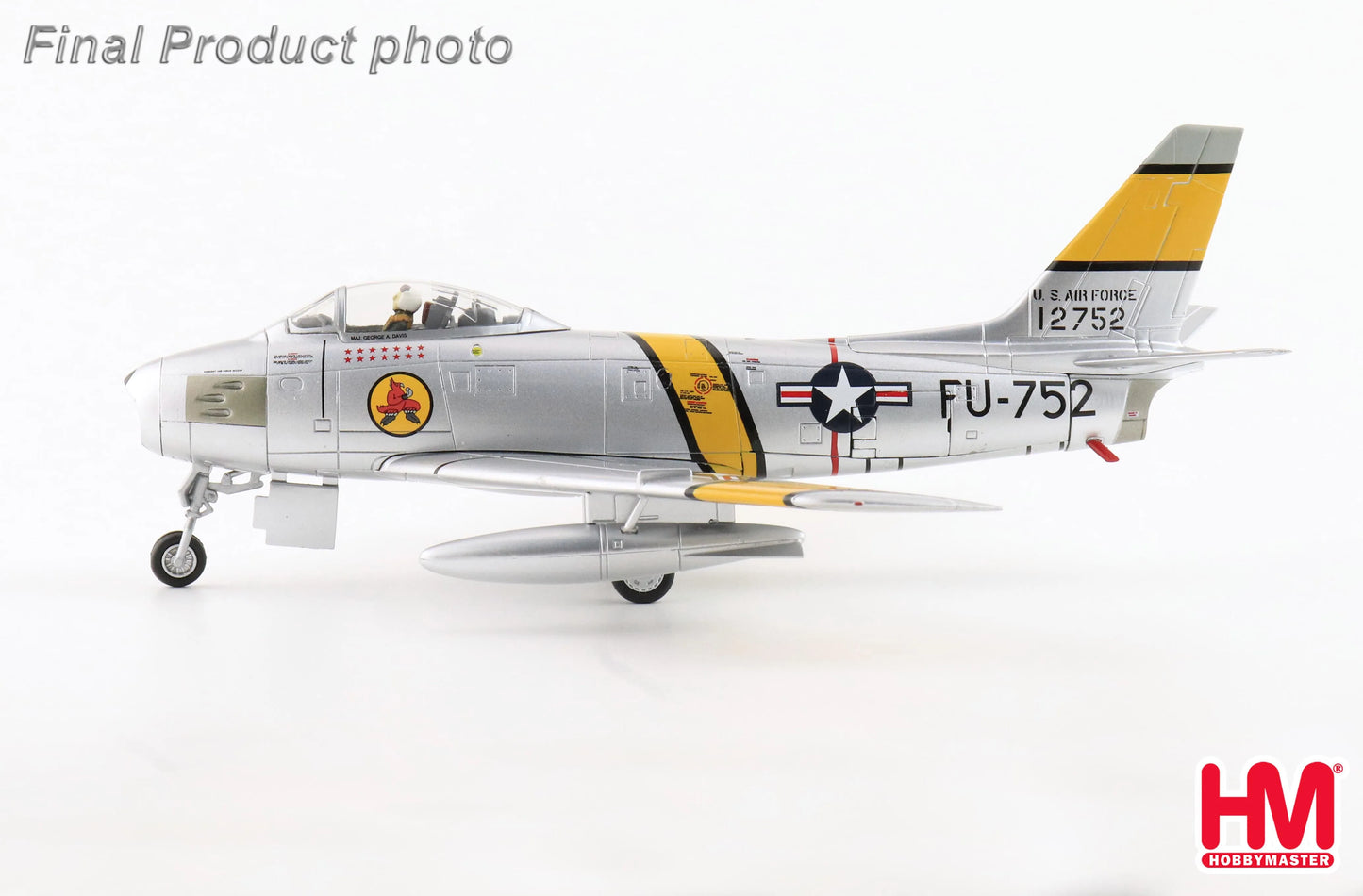HOBBY MASTER F-86E "GEORGE DAVIS" 51-2752 4TH FIG 334TH FIS USAF 1952 UNCONFIRMED SCHEME