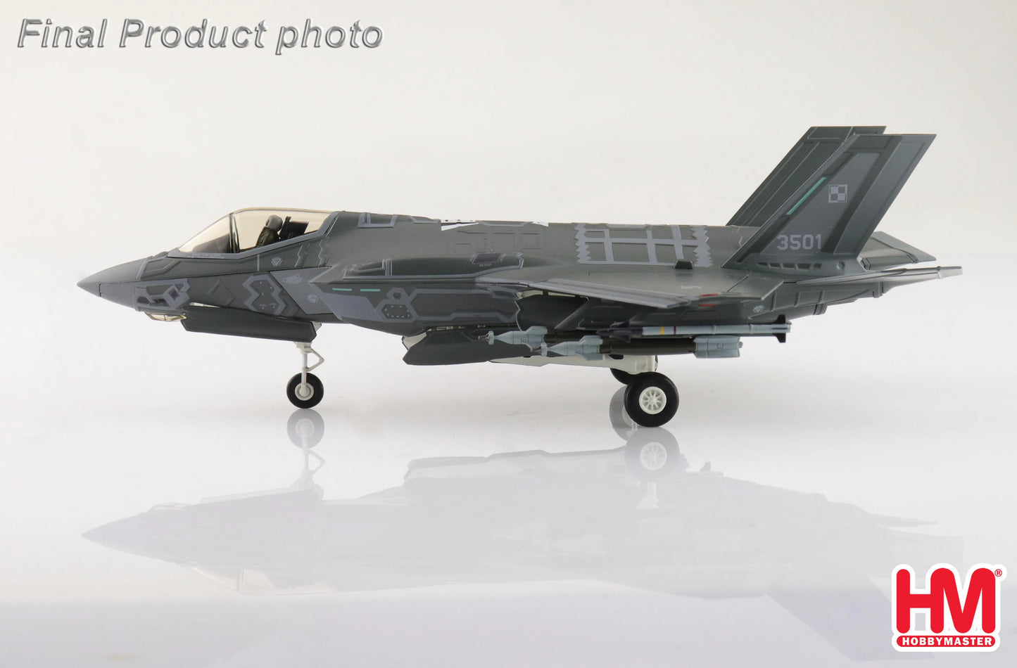 HOBBY MASTER F-35A "HUSARZ" 3501 POLISH AIR FORCE 2024 (W/PAINTED RAM PANELS)