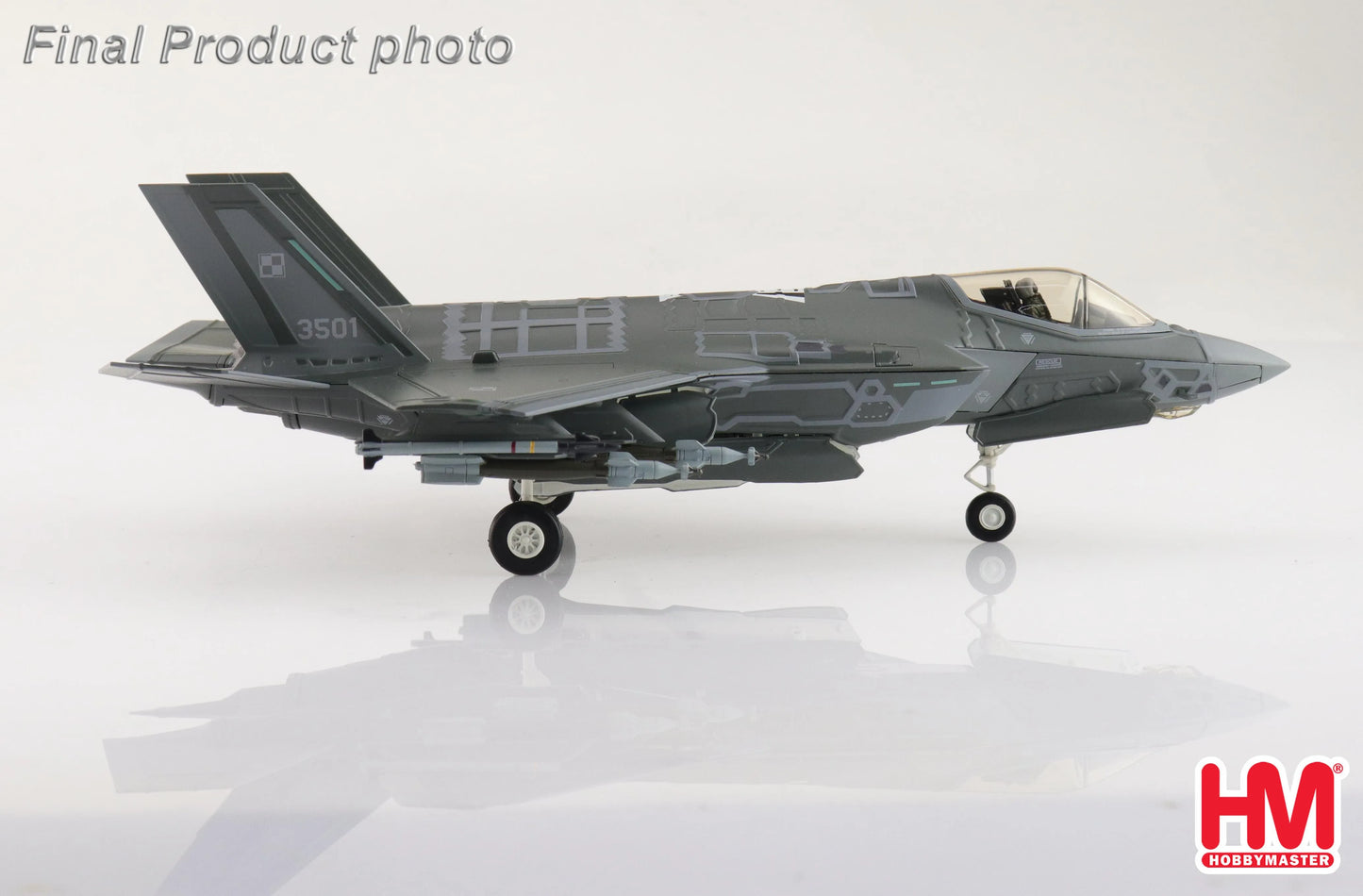 HOBBY MASTER F-35A "HUSARZ" 3501 POLISH AIR FORCE 2024 (W/PAINTED RAM PANELS)