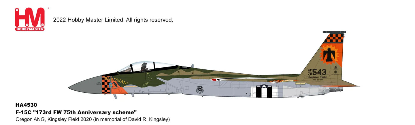 HOBBY MASTER  F-15C 173RD FW 75TH ANNIVERSARY SCHEME 2020