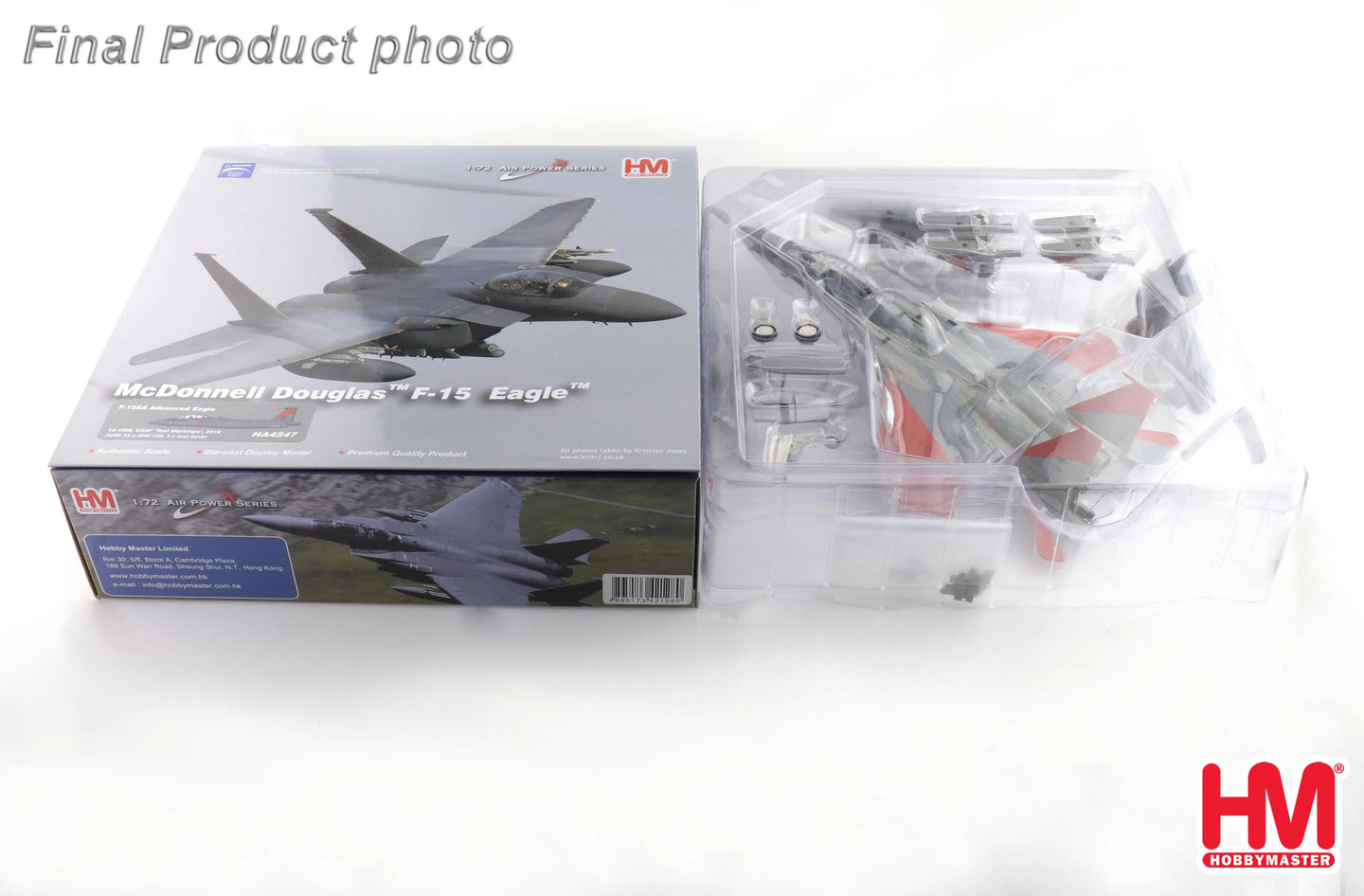 HOBBY MASTER F-15SA ADVANCED EAGLE 12-1002, USAF "TEST MARKINGS" 2018 (WITH 12 X AIM-120, 3 X FUEL TANK)
