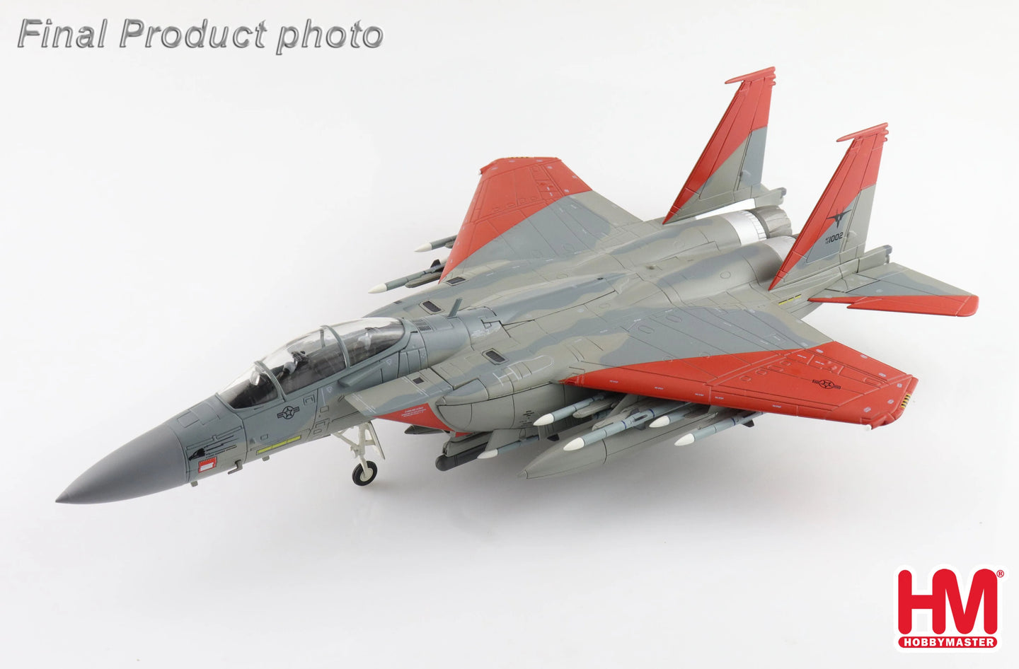 HOBBY MASTER F-15SA ADVANCED EAGLE 12-1002, USAF "TEST MARKINGS" 2018 (WITH 12 X AIM-120, 3 X FUEL TANK)