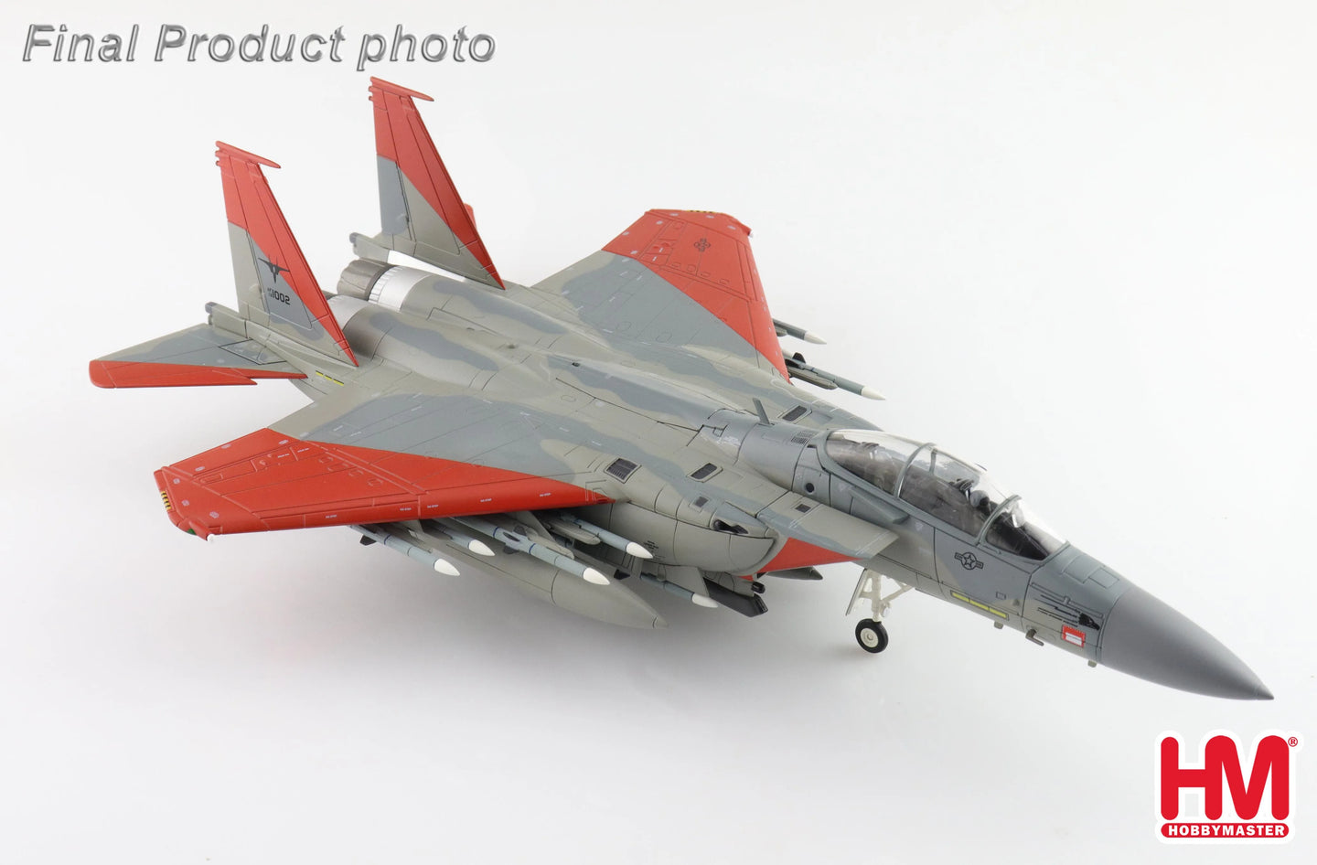 HOBBY MASTER F-15SA ADVANCED EAGLE 12-1002, USAF "TEST MARKINGS" 2018 (WITH 12 X AIM-120, 3 X FUEL TANK)
