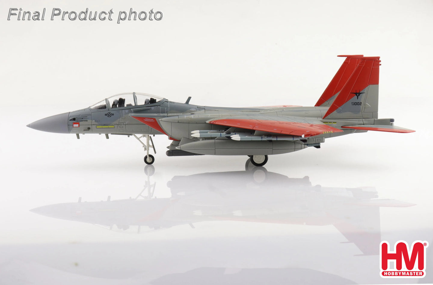 HOBBY MASTER F-15SA ADVANCED EAGLE 12-1002, USAF "TEST MARKINGS" 2018 (WITH 12 X AIM-120, 3 X FUEL TANK)