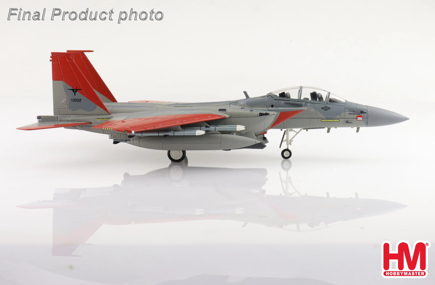 HOBBY MASTER F-15SA ADVANCED EAGLE 12-1002, USAF "TEST MARKINGS" 2018 (WITH 12 X AIM-120, 3 X FUEL TANK)