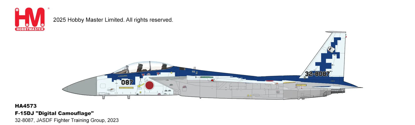 HOBBY MASTERS F-15DJ "DIGITAL CAMOUFLAGE" 32-8087 JASDF FIGHTER TRAINING GROUP 2023
