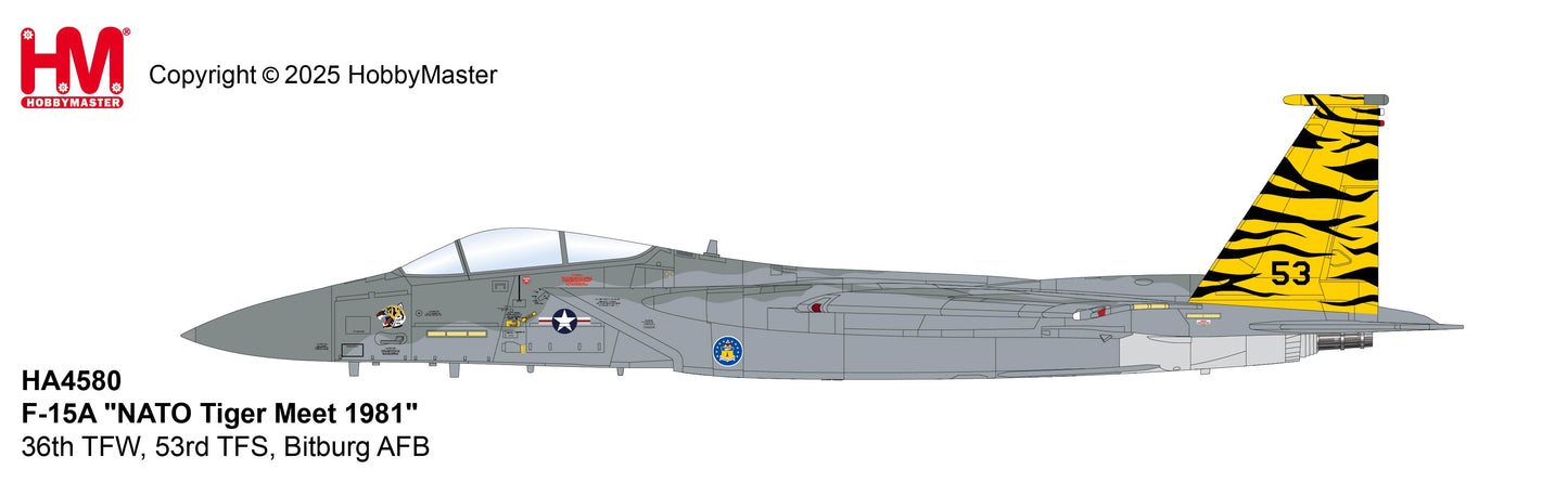 HOBBY MASTER F-15A USAF "NATO TIGER MEET 1981" 36TH TFW 53RD TFS BITBURG AFB