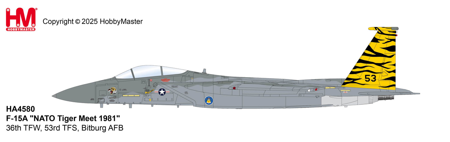 HOBBY MASTER F-15A USAF "NATO TIGER MEET 1981" 36TH TFW 53RD TFS BITBURG AFB