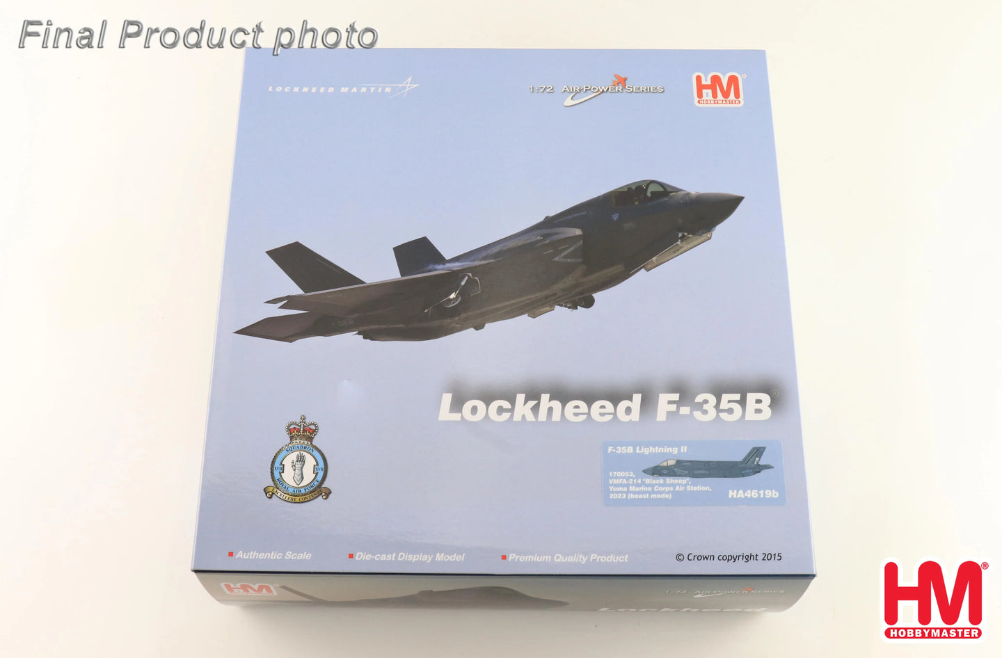 HOBBY MASTER F-35B LIGHTNING II 170053 VMFA-214 "BLACK SHEEP" YUMA MARINE CORPS 2023 (BEAST MODE)