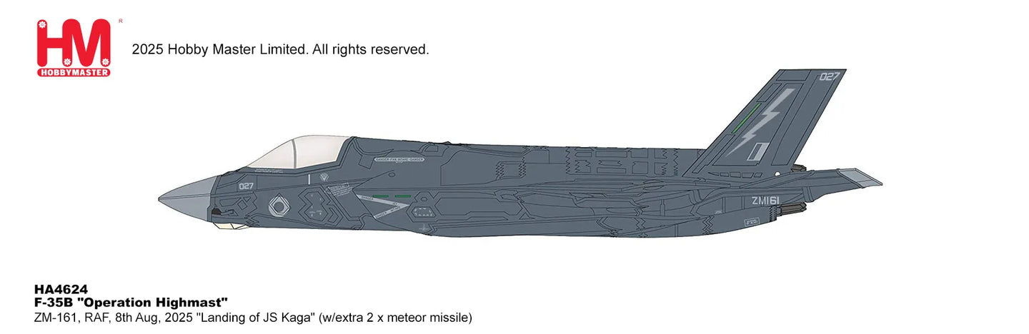 HOBBY MASTER F-35B LIGHTNING II "OPERATION HIGHMAST" ZM-161 UK LIGHTNING FORCE 8TH AUG 2025