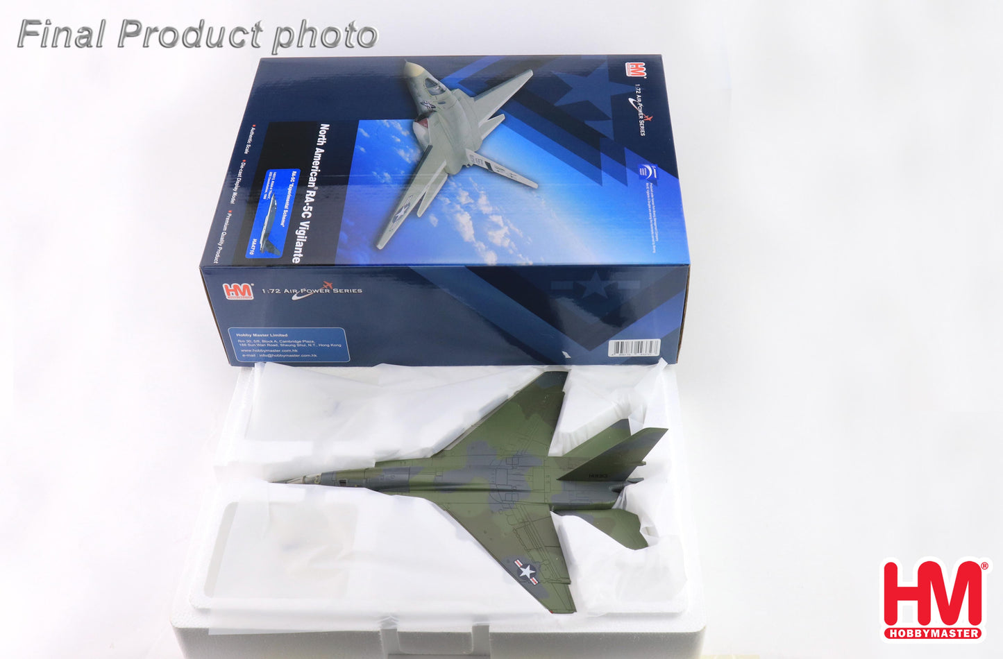 HOBBY MASTER RA-5C VIGILANTE US NAVY "EXPERIMENTAL SCHEME" 149313 RVAH-6 FLEURS USS CONSTELLATION 1966