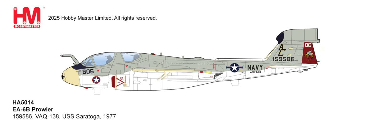 HOBBY MASTER EA-6B PROWLER 159586 VAQ-138 USS SARATOGA 1977