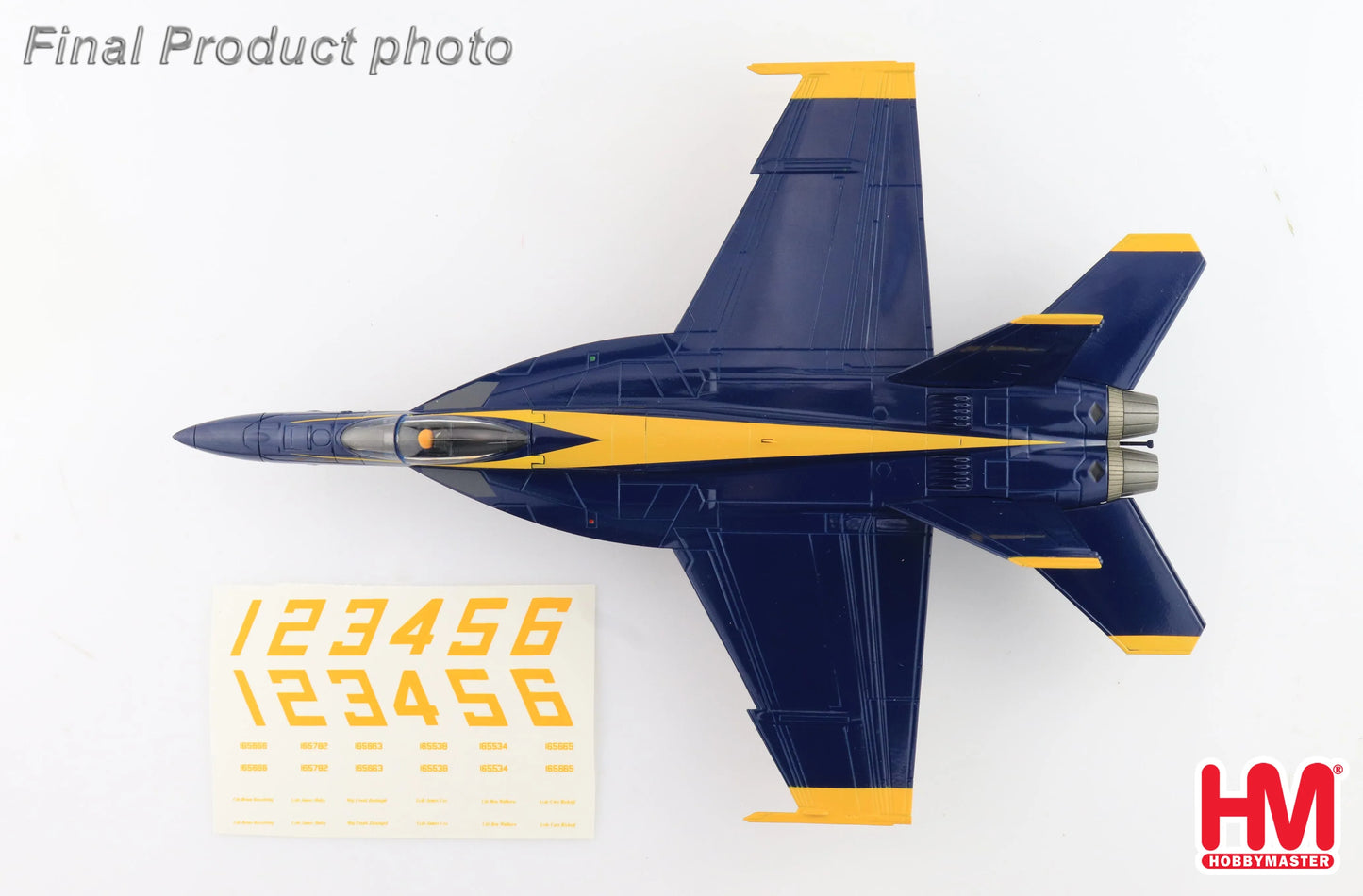 HOBBY MASTER F/A-18E BLUE ANGELS US NAVY, 2021 (WITH DECALS FOR NO.1 TO NO. 6)