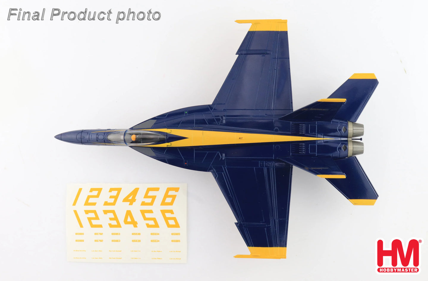 HOBBY MASTER F/A-18E BLUE ANGELS US NAVY, 2021 (WITH DECALS FOR NO.1 TO NO. 6)