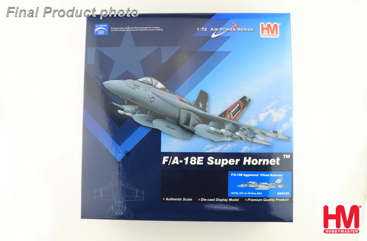 HOBBY MASTER F/A-18 AGGRESSOR "CLOUD SCHEME" 165789 VFC-12 US NAVY 2023
