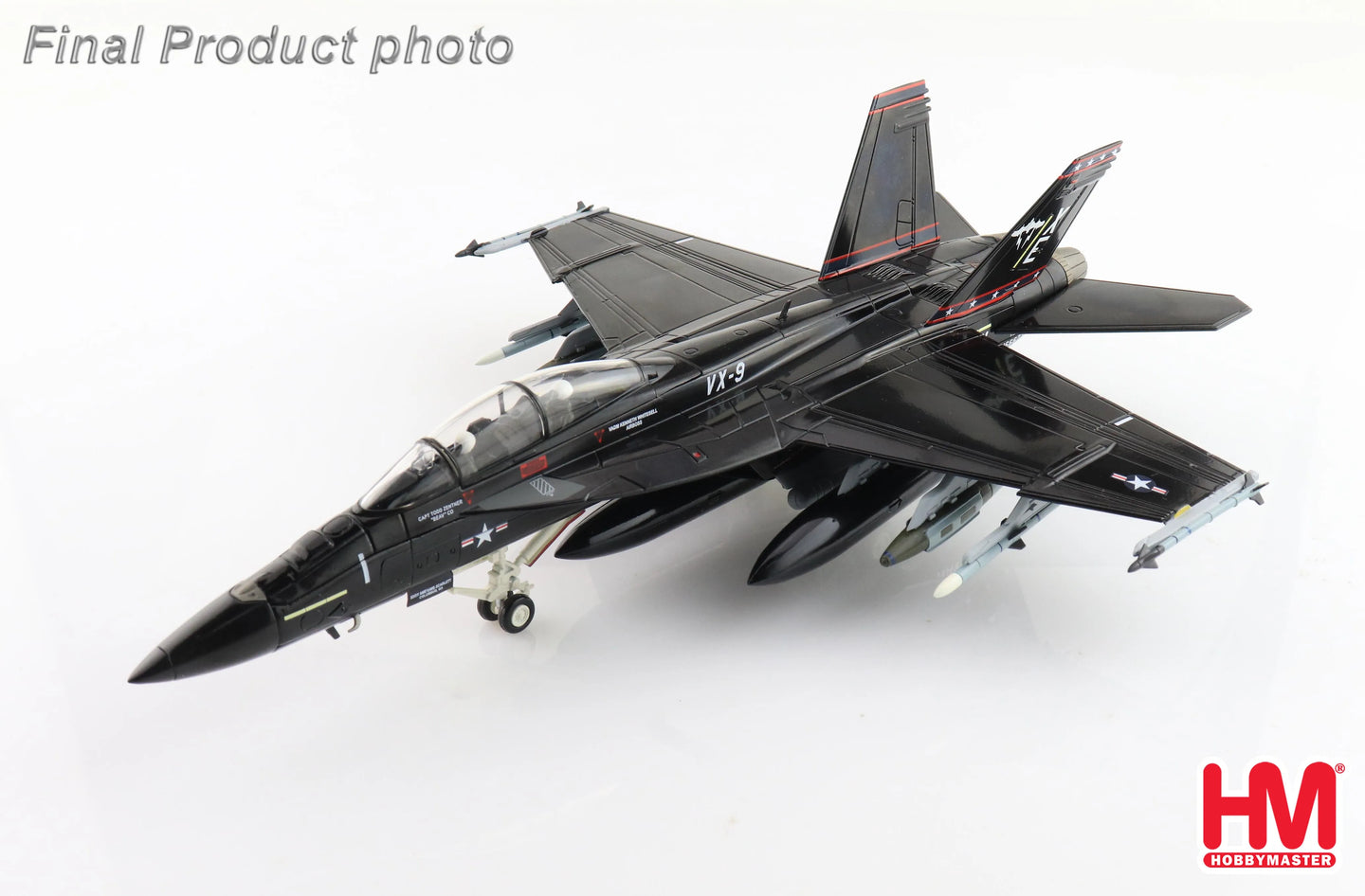HOBBY MASTER F/A-18F "VANDY I" 166673 VX-9 US NAVY 2023 (WITH FULL WEAPON LOAD)